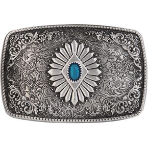 TOPACC Western Belt Buckles for Men Women Cowgirl Cowboy Turquoise Rodeo Mens Replacement Buckle 1.5 Inches Novelty Belt Buckle