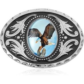 HUABOLA CALYN Western Belt Buckles for Men, Native American Cowboy Cowgirl Eagle Belt Buckle, Vintage Custume Accessories