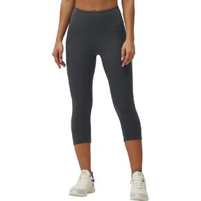 Ongasoft High Pherced Yoga Capris 21 " - طماق تجريب ناعم للبطن مع جيوب للنساء