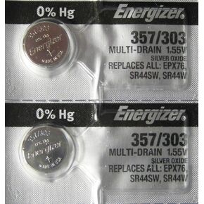 بطارية Energizer 357/303 Multi Drain Silver Oxide 1.55V ((2pcs لكل حزمة)
