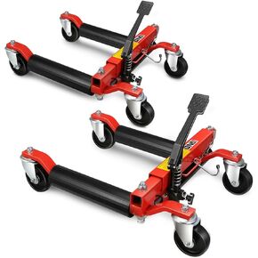 DNA Motoring 2PCS Car Wheel Dolly Jack Set Mechanical 1250 LBS CAR SKATES ، 9 '' 'Wheel Placing Jack ، Bolles Huffice مع دواسة القدمين لإصلاح الإطارات التلقائي ، الأدوات-00759