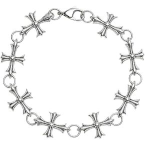 Varenci Silver Cross Bracelet 316l Steel Steeld Men Women Silver Gothic Barelet 8inch Fashion Asced