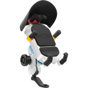 Motorcycle Rear View Mirror Phone Mount, Heavy Duty Anti Vibration Anti Theft Motorcycle Phone Holder, Cell Phone Clamp Compatible with iPhone, Samsung, and More 5.5''-7.2'' Smartphones