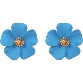 Coadipress Boho Flower Stud Earrings for Women - Unique Colorful Daisy Shaped Earrings - Bohemian Chic Statement Floral Jewelry Gift