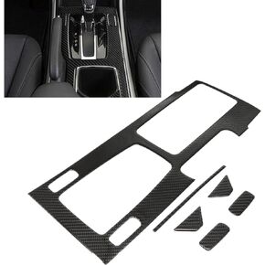 Priprilod Carbon Fiber Center Console Gear Shift Panel Cover Interior Trim Compatible with Honda 9th Gen Accord 2013 2014 2015 2016 2017 with SE LX Sport EX EX-L Touring Hybrid Car Center