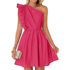 Zesica Women's Summer One Counter Frust Bruck Boho Slictivess High High Weist Swing Dresses