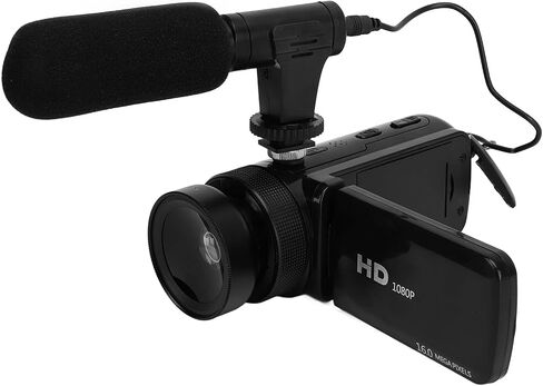 KIMISS 1080P كاميرا فيديو كاميرا فيديو رقمية مسجلة 16 ميجابكسل 2.4 بوصة شاشة فليب تسجيل الدخول كاميرا 16X تكبير HD كاميرا رقمية للسفر والزواج في الحرم الجامعي (قابس الولايات المتحدة) in Saudi Arabia