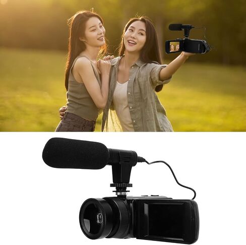 KIMISS 1080P كاميرا فيديو كاميرا فيديو رقمية مسجلة 16 ميجابكسل 2.4 بوصة شاشة فليب تسجيل الدخول كاميرا 16X تكبير HD كاميرا رقمية للسفر والزواج في الحرم الجامعي (قابس الولايات المتحدة) in Saudi Arabia