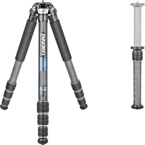 حامل ثلاثي من ألياف الكربون-INNOREL CT85C حامل ثلاثي احترافي محمول لكاميرا DSLR حامل عالي التحمل مع أنبوب 32 مم/1.26 بوصة مركز جاذبية منخفضة 360 درجة رأس كروي بانورامي أقصى تحميل 55 رطل/25 كجم عمود مركزي قصير in Kuwait