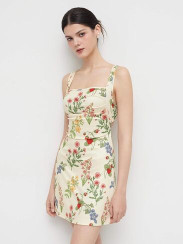 CIDER Women's Summer Floral Dress Square Neck Mini Dress Sleeveless Cute Sundress Party Dresses Trendy 2025 in Saudi Arabia
