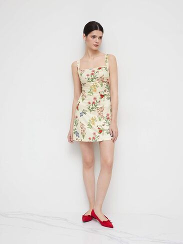 CIDER Women's Summer Floral Dress Square Neck Mini Dress Sleeveless Cute Sundress Party Dresses Trendy 2025 in Saudi Arabia