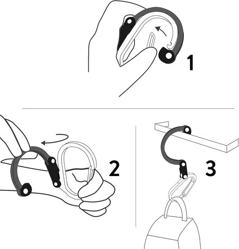 GEAR AID HEROCLIP Carabiner Clip and Hook (Mini) for Travel, Luggage, Purse and Small Bags, Blue Steel in Saudi Arabia
