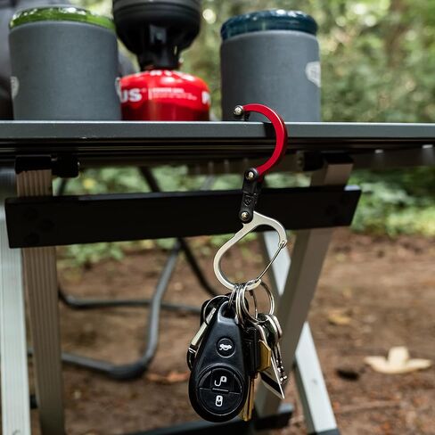 GEAR AID HEROCLIP Carabiner Clip and Hook (Mini) for Travel, Luggage, Purse and Small Bags, Blue Steel in Saudi Arabia