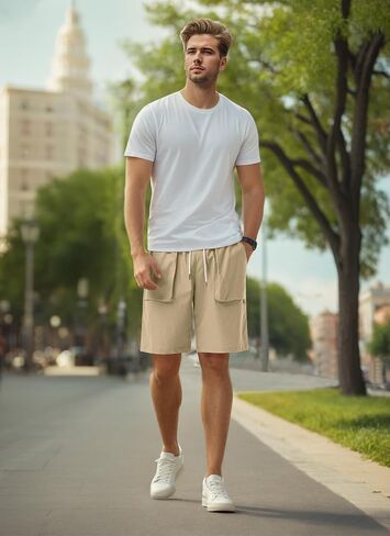 Askdeer Mens Shorts Shorts Summer Summer Stretch Twill Chino Golf Shorts in Saudi Arabia