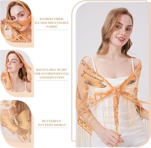 Summer Lace Shawl Wraps For Women Evening Dresses Black Pashmina Chiffon Scarf in Kuwait