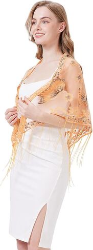 Summer Lace Shawl Wraps For Women Evening Dresses Black Pashmina Chiffon Scarf in Kuwait