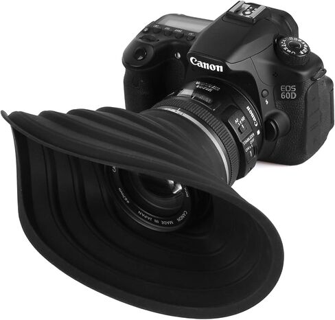 Silicone Lens Hood for Diameter 50-70mm Lens, Anti-Reflective Collapsible Reversible Lens Shade for Nikon Canon Sony Camera Lens, Blocks Unnecessary Reflection and Glare in Saudi Arabia
