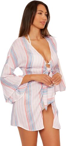 BECCA womens Tie Front Tunic, Casual, Beach Cover Ups for Women in Kuwait