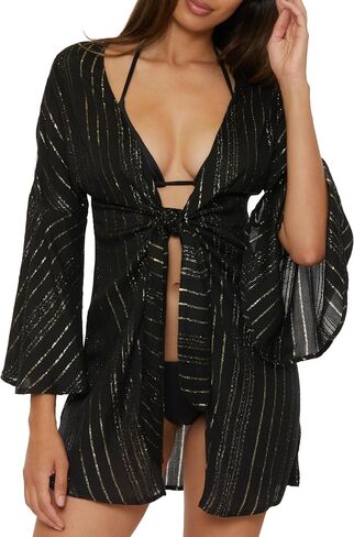 BECCA womens Tie Front Tunic, Casual, Beach Cover Ups for Women in Kuwait