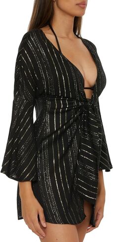 BECCA womens Tie Front Tunic, Casual, Beach Cover Ups for Women in Kuwait