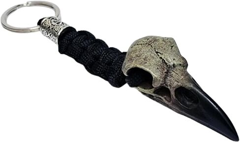 Vikings Eagle's Head-Odin Crow Skeleton Keychain,Eagle Head Pendant Keyring Rope Jewelry Gift for Men Women in Saudi Arabia