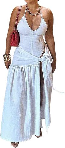 Womens Beach Swimsuit Cover Ups 2 Piece Maxi Skirt Sets Summer Bodysuit Tops Sarong Coverup Wraps Vacation Outfits in Kuwait