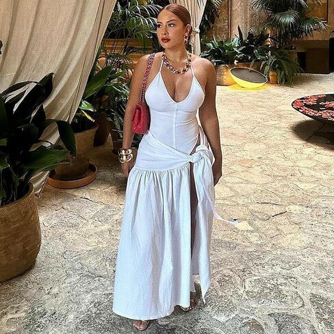 Womens Beach Swimsuit Cover Ups 2 Piece Maxi Skirt Sets Summer Bodysuit Tops Sarong Coverup Wraps Vacation Outfits in Kuwait