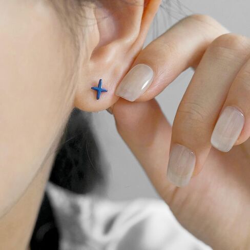 Star Ceramic Ball Stud Earrings for Sensitive Ears 1 Pairs 4mm Colored Porcelain Earrings Set for Newly Pierced Fashion Jewelry Gift in Saudi Arabia