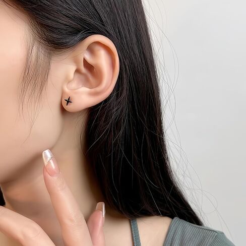 Star Ceramic Ball Stud Earrings for Sensitive Ears 1 Pairs 4mm Colored Porcelain Earrings Set for Newly Pierced Fashion Jewelry Gift in Saudi Arabia