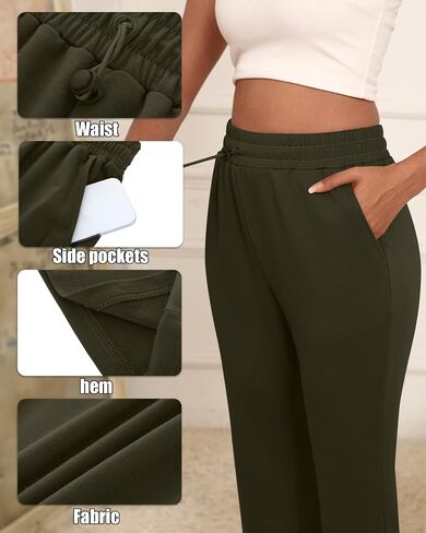 Neer 3 Pack Women's Capri Sweatpants Modal Soft Wide Leg Capris Summer Lounge Yoga Workout Cropped Pants with Pockets in Saudi Arabia
