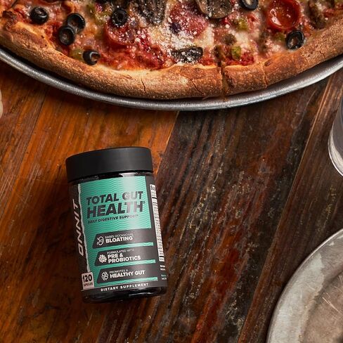 ONNIT Total Gut Health Daily Digestive Support, Complete Digestion Supplement for Women and Men with 7 Strains of Probiotics, Prebiotics, Enzymes and Betaine HCL, 60 Count in Kuwait