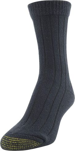 GOLDTOE Women's Ultra Soft and Cozy Geo Crew Socks, 3 Pairs, Light Grey/White/Black, Shoe Size: 6-9 in Saudi Arabia