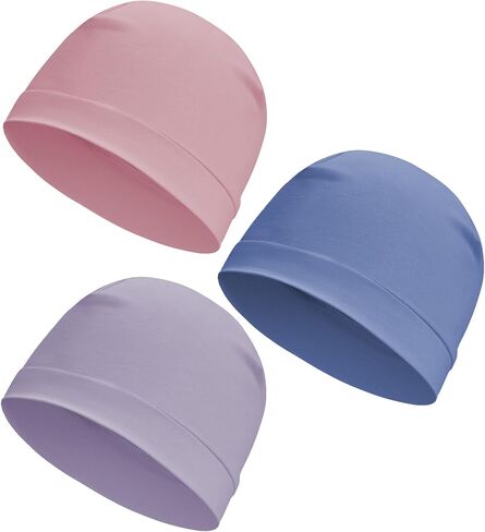 3 Pieces Cotton Skull Caps for Men Women Chemo Headwear Lightweight Beanie Sleeping Cap Helmet Liner in Saudi Arabia