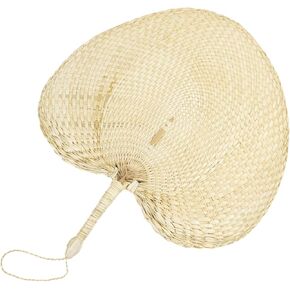 Framendino, 2 Pack Handmade Natural Bamboo Raffia Fans Hand Rattan Fan Woven Plam Leaf for Wedding Party Favors Table Wall Boho Decoration Summer Cooling Home Decor in Saudi Arabia