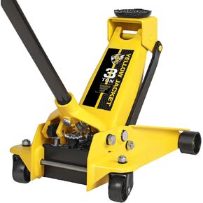 YELLOW JACKET Floor Jack 3 Ton for Quickly Car Lift, Hydraulic Service Floor Jack 6600 lb Capacity