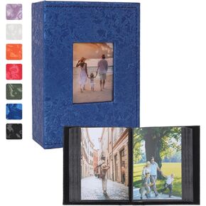 RECUTMS Photo Album 4x6 600 Photos Black Pages Large Capacity Leather Cover Memo Album Wedding Family Photo Albums Holds 600 Horizontal and Vertical Photos (600 pockets-Diamond White)
