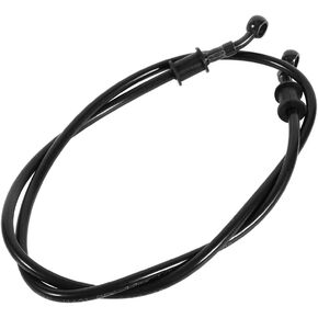 Ejoyous Braided Steel & PVC Motorcycle Brake Hose, Black, 35.43" (90cm), 1 pc