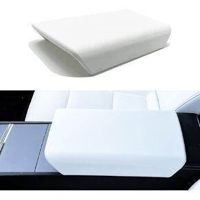 TPE Center Console Non-Slip Armrest Cover Compatible with Tesla Model 3 Highland 2024 Replacement for Model 3 Highland Interior Accessories Armrest Cover Waterproof White