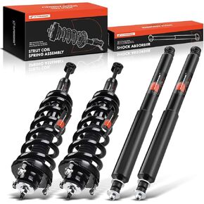 A-Premium Set (4) Front and Rear Complete Shock Absorber Strut & Coil Spring Assembly Compatible with Toyota Tacoma 2005-2015, 4WD, LH and RH Side