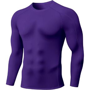 SPVISE Compression Shirt Men Long Sleeve, Cool Dry Men's Athletic Workout Running T-Shirt Tops, Sports Rash Guard Base Layer