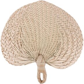 Auear ، Raffia Hand Hand Fans Handmade Weaving Fan Fan Leaf for Summer Cooling Farmhouse Wall Party Table Decoration Home (Style C)