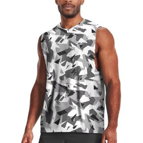 Men's Sleeveless Swim Shirts Quick Dry Moisture Wicking Gym Shirts Breathable Workout & Beach