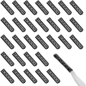 30 Pieces Metal Aglets for Shoelaces, Black Metal Shoelace Repair Aglets 23 mm Aglets Replacement Tips for Canvas Sneakers DIY Repairing