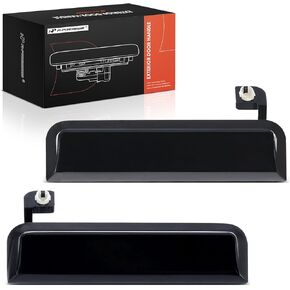 A-Premium Outside Exterior Door Handles Compatible with Ford EXP 1983-1985, Mustang 1979-1993, Ranger 1983-1992 & Mercury Capri 1979-1986, Colony Park 1987-1991, Black, 2-PC Set, Front Side