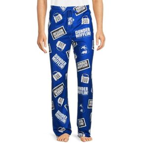 Bioworld Men's Dunder Mifflin Pajama Pant- The Office Dunder Mifflin Merchandise Loungewear with Collectible Tin