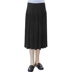 Baby'O Women's Original Biz Style Below The Knee Length Stretch Knit Skirt