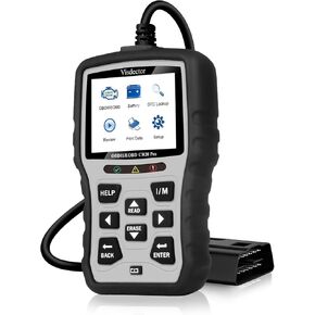 CR20 Pro Universal OBD2 Scanner Car Check Engine Fault Code Reader Enhanced Mode 6 Auto Diagnostic Tool for CEL Light, Read & Clear DTCs, Live Data, Voltage Test, Silver/Black