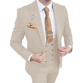 MOGU MENS SUITS GOLD BUTTONS 3 PIES SLIM FIT TUXEDO SUIT SUB SUT BAZER STEP FORDER