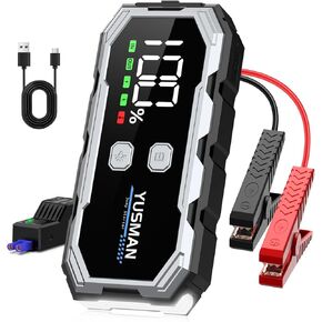 3000A Jump Starter, 12V Car Battery Booster, Portable Battery Pack (7.0 Gas/5.0L Diesel), Portable Jump Starter with Extended Smart Jump Cables, 3-Mode Lights