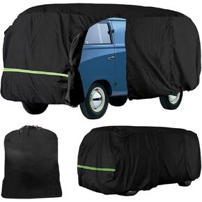 300D Oxford Cloth Car Cover for 1950-1992 VW Bus T1 T2 T3, ZDHQLHJ Waterproof Sun Protection Snow Dust Storm Resistant Outdoor Full Cover, Bus Camper Van Car Cover